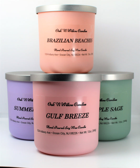 Hand Poured Soy Wax Candle - 12 oz. Pastel Tumbler