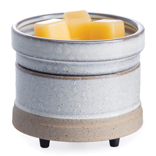 Rustic White 2-in-1 Wax Melt & Candle Warmer