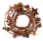 Brown Pip Berries & Rusty Stars Candle Ring - SM