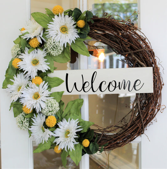 Handmade Outdoor "Welcome" Wreath